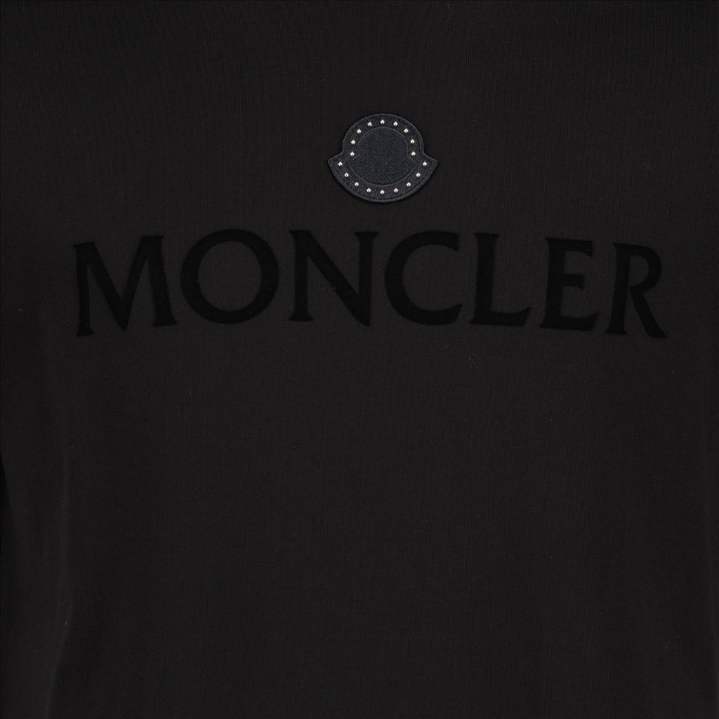 Moncler, logo t-shirt, luxury tee, black t-shirt, designer clothing