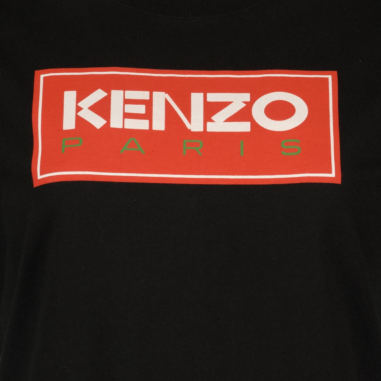 Kenzo T-shirt, Black Logo T-shirt, Women's designer tee, Luxury fashion, High-end clothing