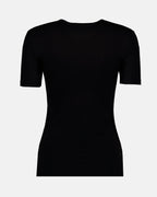Black Women's T-shirt, Fashionable T-shirt, Chic Women's Top, Luxury Brand T-shirt, Elegant Women's T-shirt