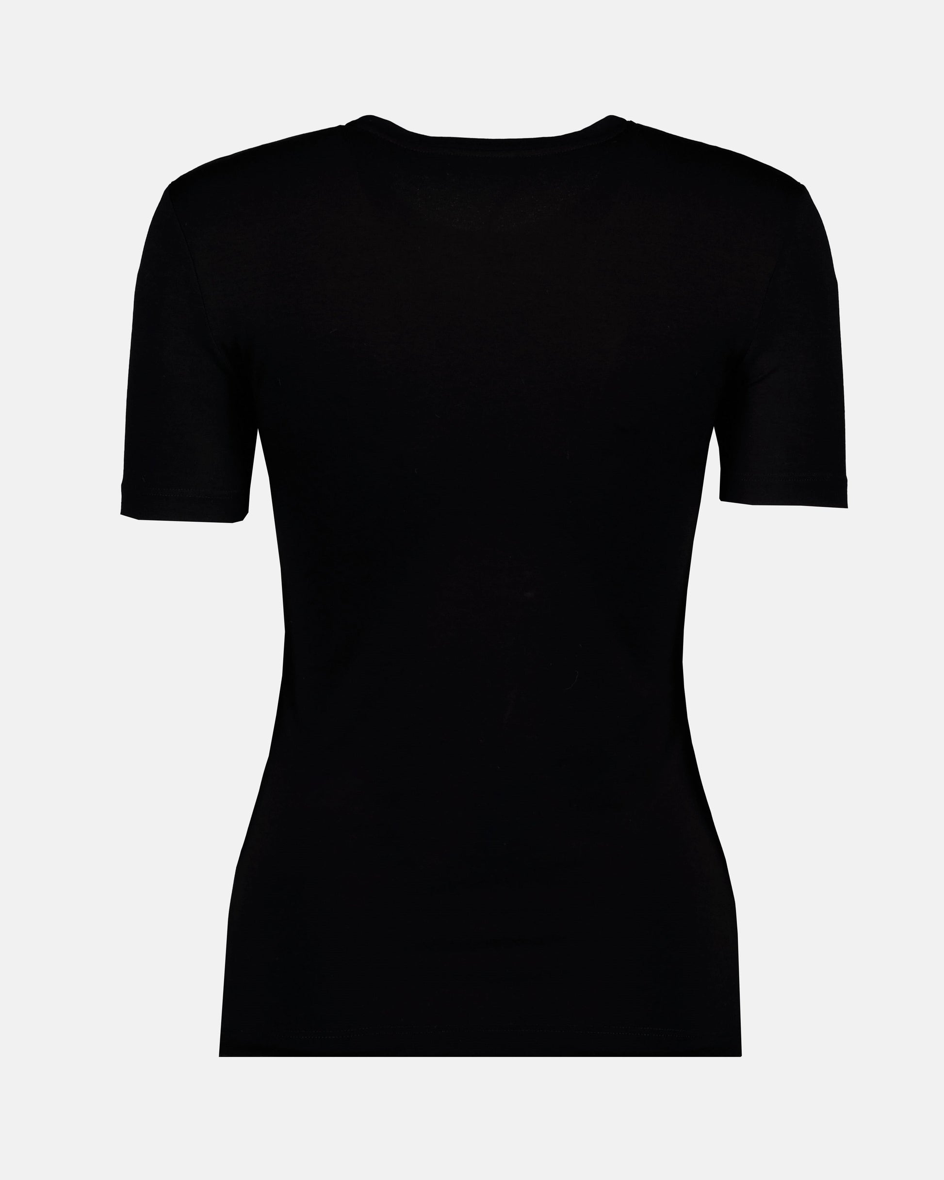 Black Women's T-shirt, Fashionable T-shirt, Chic Women's Top, Luxury Brand T-shirt, Elegant Women's T-shirt