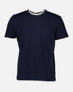 Orlebar Brown, men's luxury T-shirt, blue T-shirt, elegant men's wear, premium casual wear