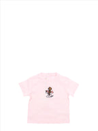 Fendi children’s T-shirt, luxury kidswear, designer boys clothing, Pink Bear T-shirt, Fendi bear graphic