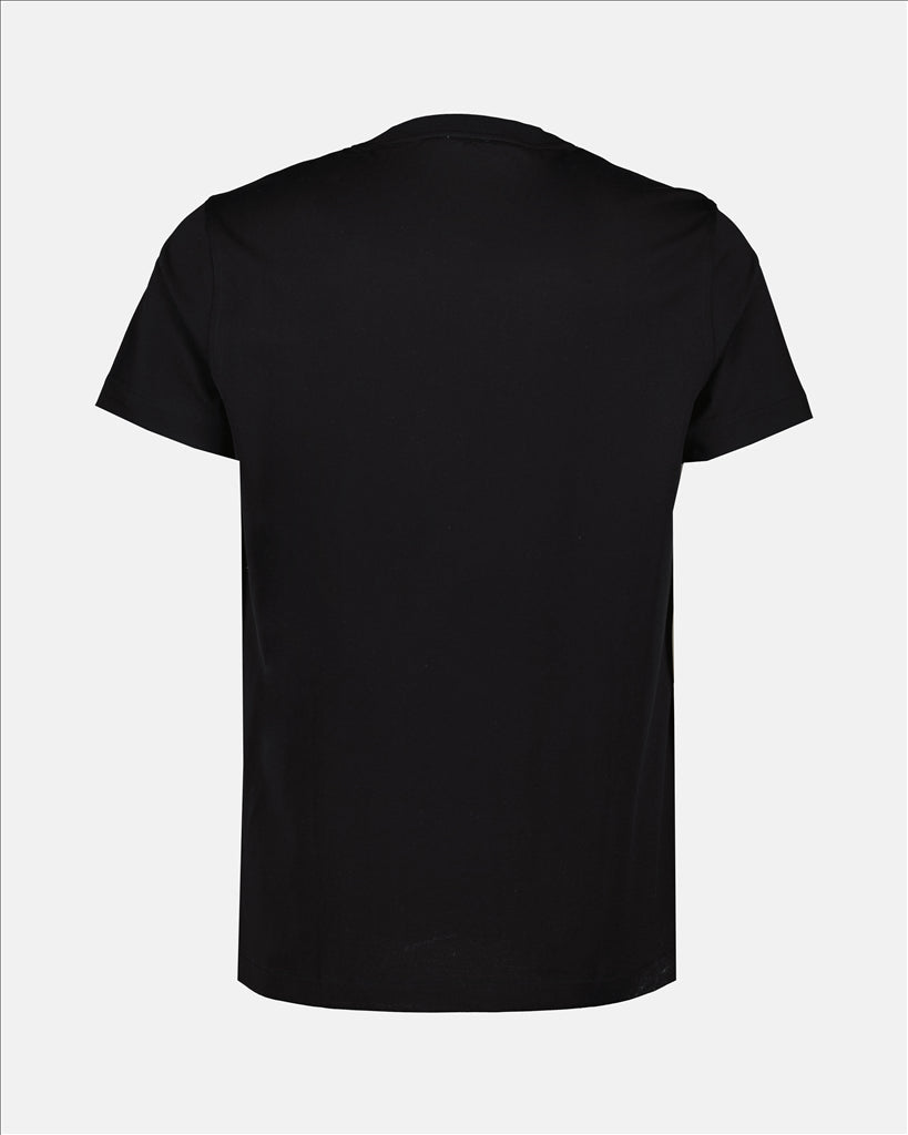 Burberry T-shirt, Men's luxury T-shirt, Black logo T-shirt, Designer men's tee, Parker T-shirt