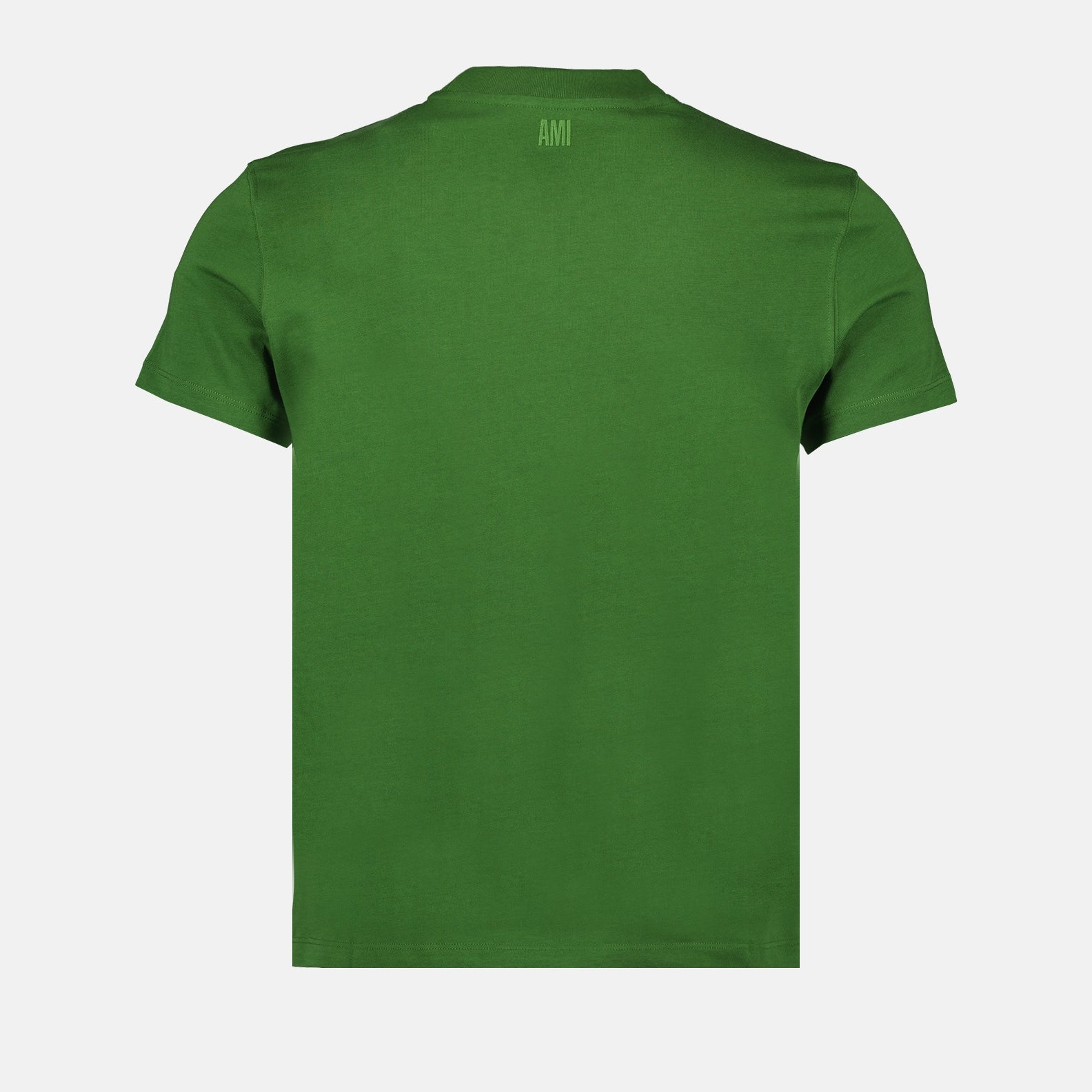 unisex green t-shirt, AMI Paris, luxury logo t-shirt, Ami de Coeur t-shirt, elegant t-shirt