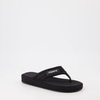 Coperni flip-flops, black logo sandals, luxury beachwear, stylish summer footwear, premium casual sandals