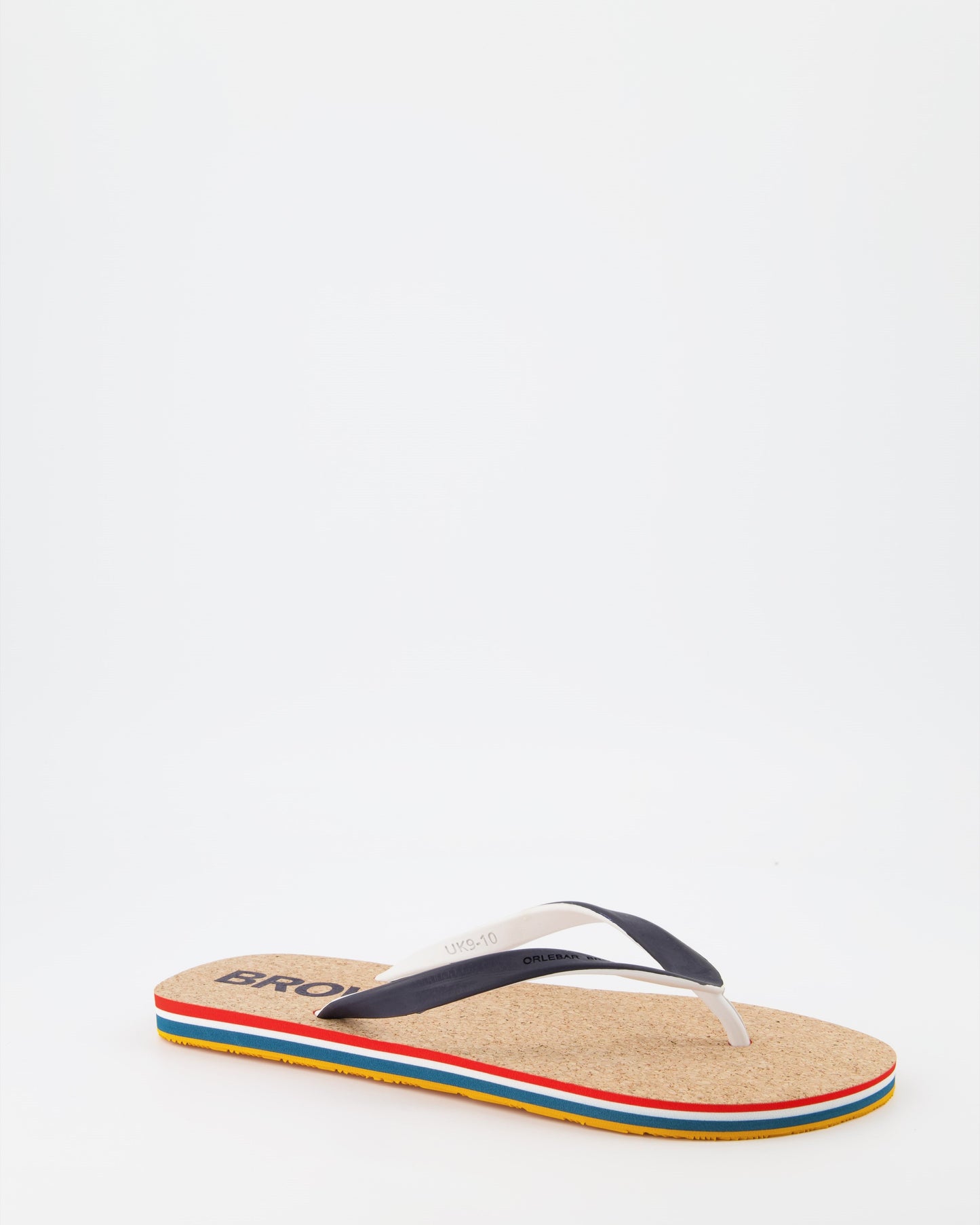 Orlebar Brown, Tongs Haston Stripe, Luxury Flip-Flops, Men's Summer Footwear, High-End Casual Wear