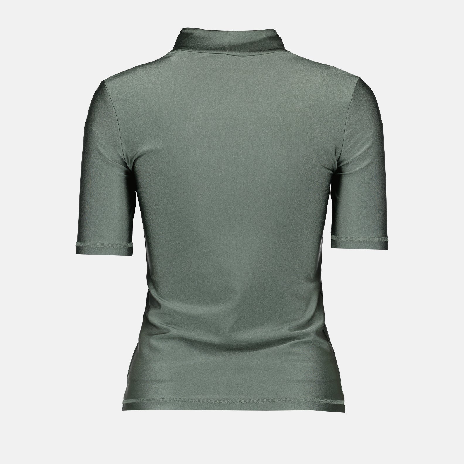 High-neck top, Green top, Coperni, Luxury women's wear, Elegant fashion