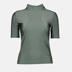High-neck top, Green top, Coperni, Luxury women's wear, Elegant fashion