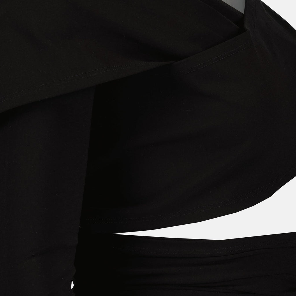 Dolce & Gabbana, Crossover Top, Luxury Women’s Top, Black Crossover Top, High-End Fashion