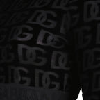 Dolce & Gabbana, Black Top, Jersey, Luxury, High Neck