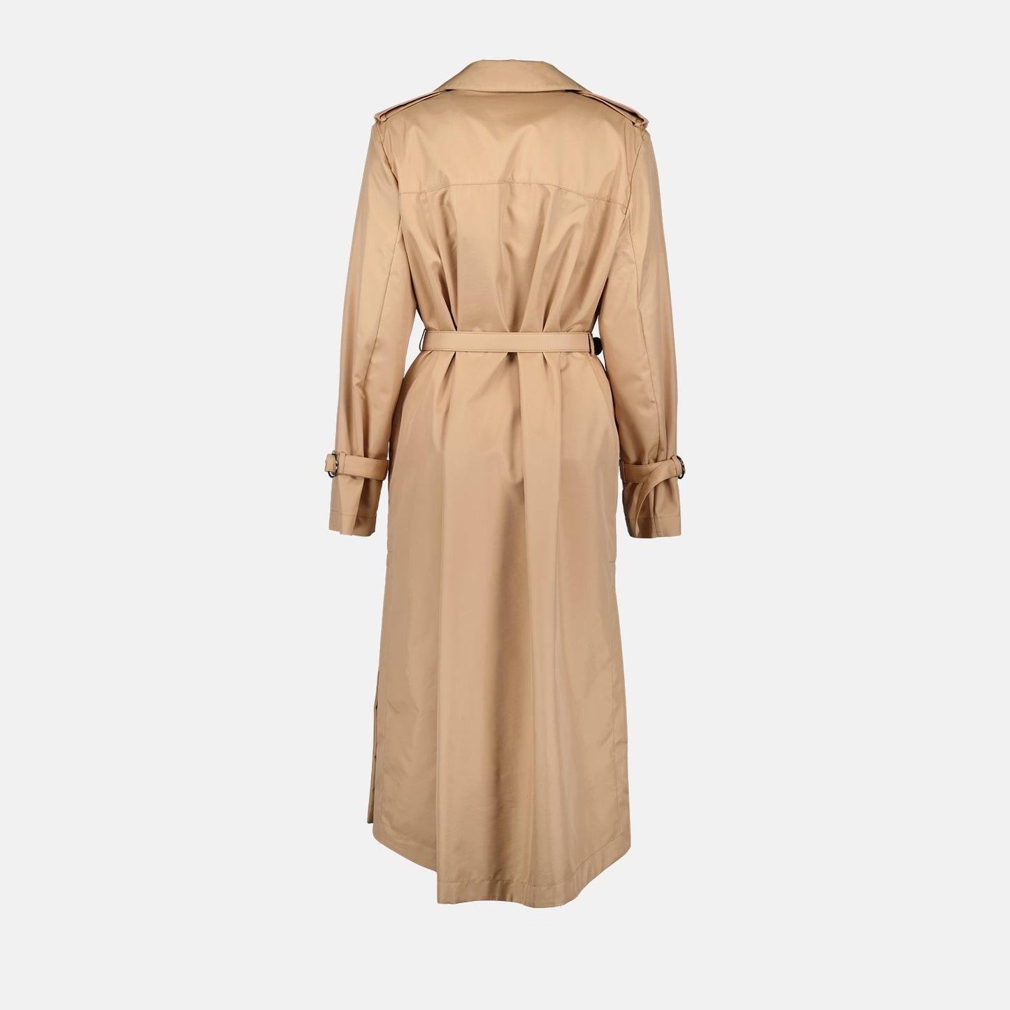 Fendi trench coat, double-breasted coat, luxury outerwear, beige trench coat, women's designer coat