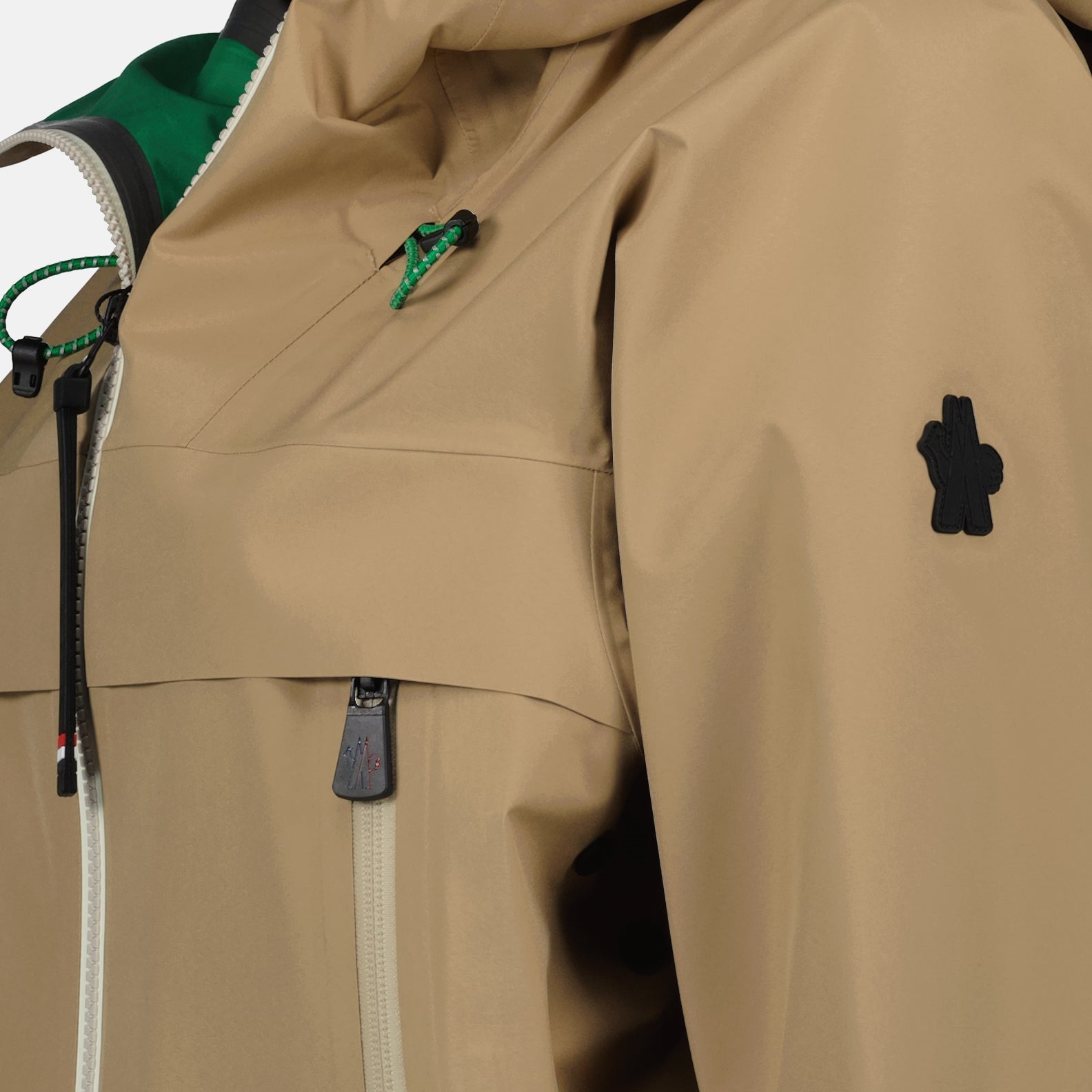 Moncler Grenoble, Beige Women's Jacket, Luxury Outerwear, Elegant Jacket, Fashionable Women's Coat