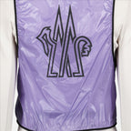 Luxury Women's Jacket, Moncler Grenoble, Bi-material Jacket, Purple Jacket, Trendy Jacket