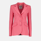 Image of Pink Blazer Jacket by Moschino for Women - Season Spring-Summer 2023 - Front View