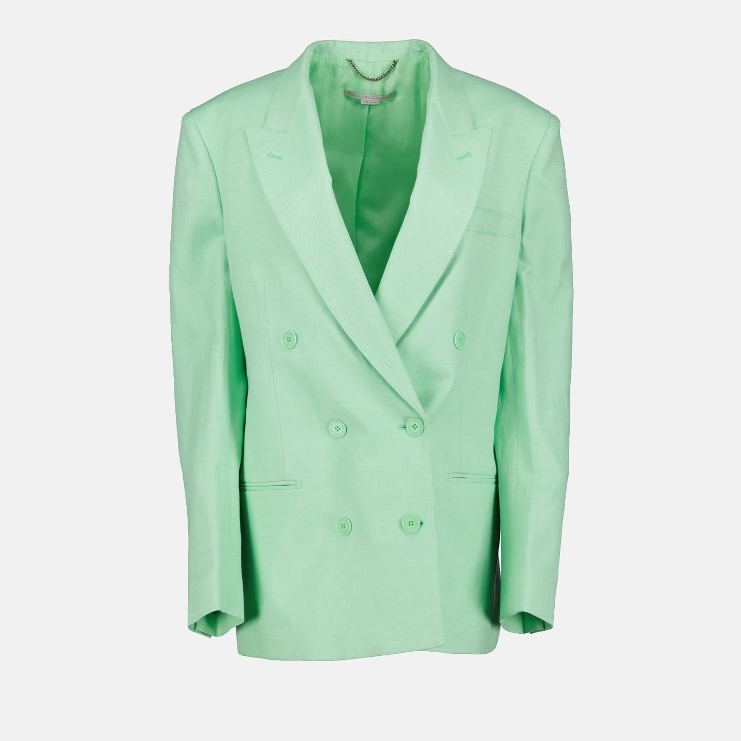 Stella McCartney, Aqua Green Blazer, Women's Luxury Blazer, High-end Fashion Blazer, Designer Blazer for Women