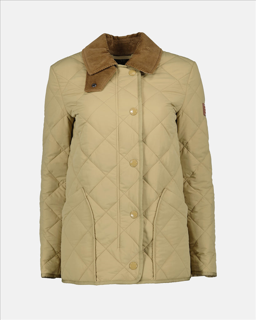 Burberry, Quilted Jacket, Women's Fashion, Beige Jacket, Luxury Outerwear