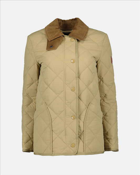 Burberry, Quilted Jacket, Women's Fashion, Beige Jacket, Luxury Outerwear