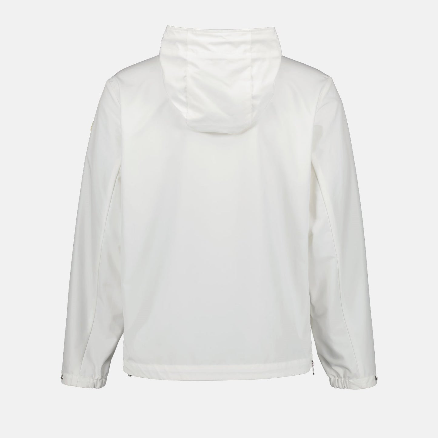 Moncler windbreaker, luxury men’s jacket, white windbreaker, high-end outerwear, Moncler Atria