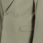 Dior blazer, double-breasted blazer, men's luxury fashion, kaki blazer, Dior men's clothing