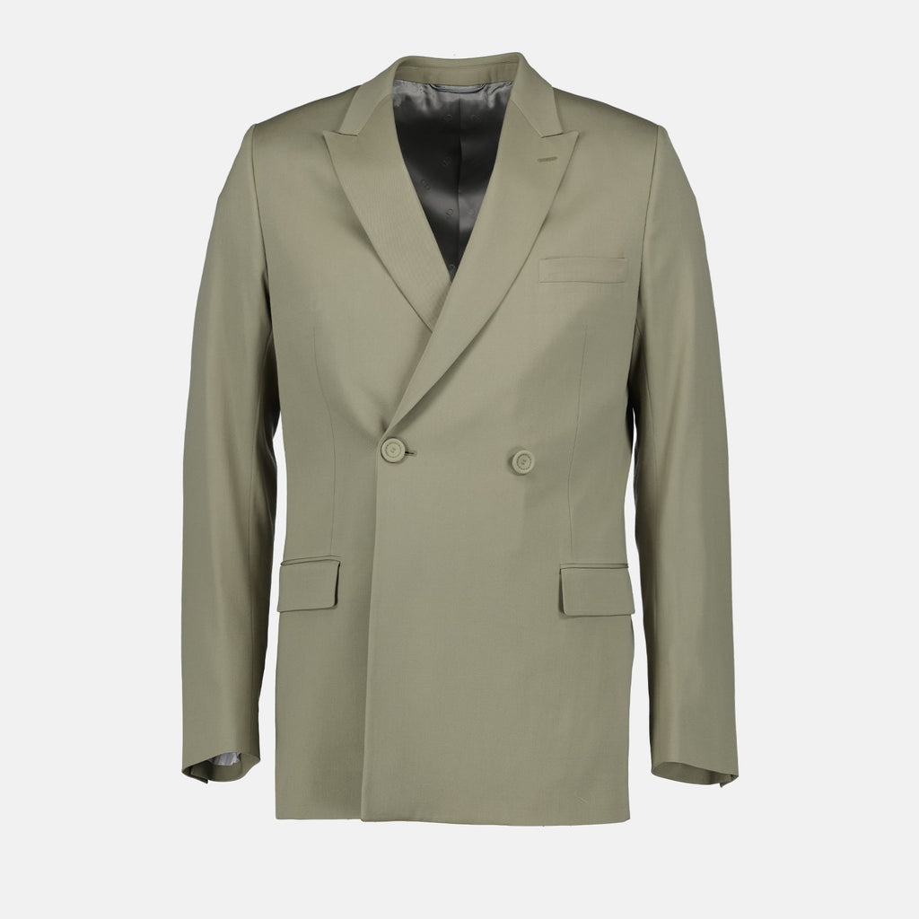 Dior blazer, double-breasted blazer, men's luxury fashion, kaki blazer, Dior men's clothing