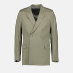 Dior blazer, double-breasted blazer, men's luxury fashion, kaki blazer, Dior men's clothing