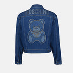 Moschino, Denim Jacket, Luxury Fashion, Men's Designer Jacket, High-End Clothing