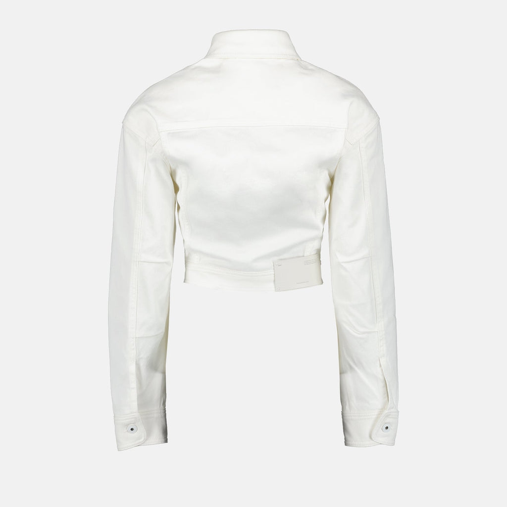 denim jacket, Toybox jacket, cropped denim, classic collar jacket, button closure denim