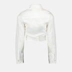 denim jacket, Toybox jacket, cropped denim, classic collar jacket, button closure denim