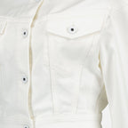 denim jacket, Toybox jacket, cropped denim, classic collar jacket, button closure denim