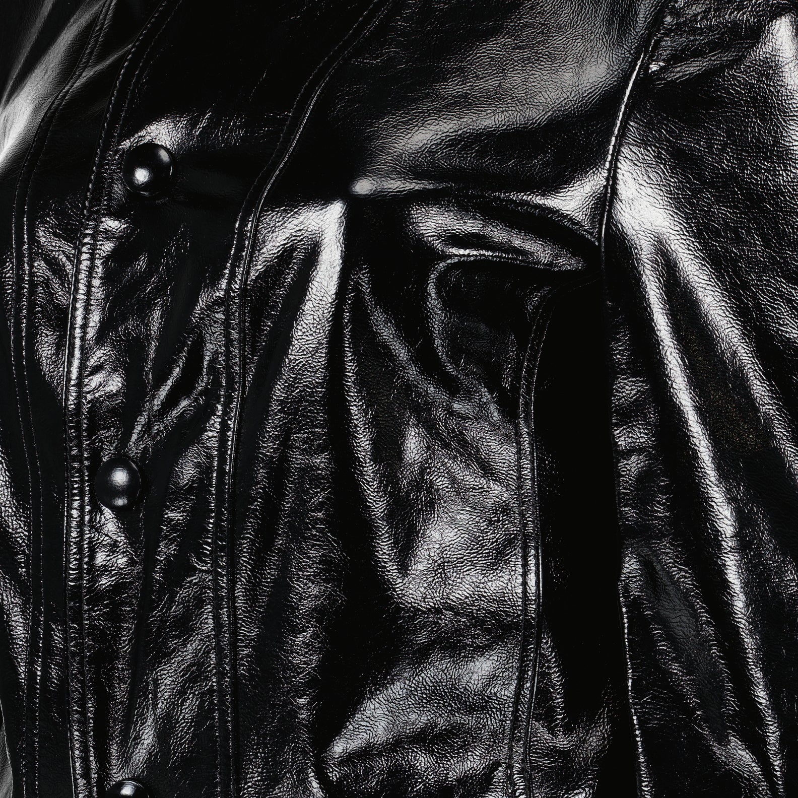 Veste en vinyle noir