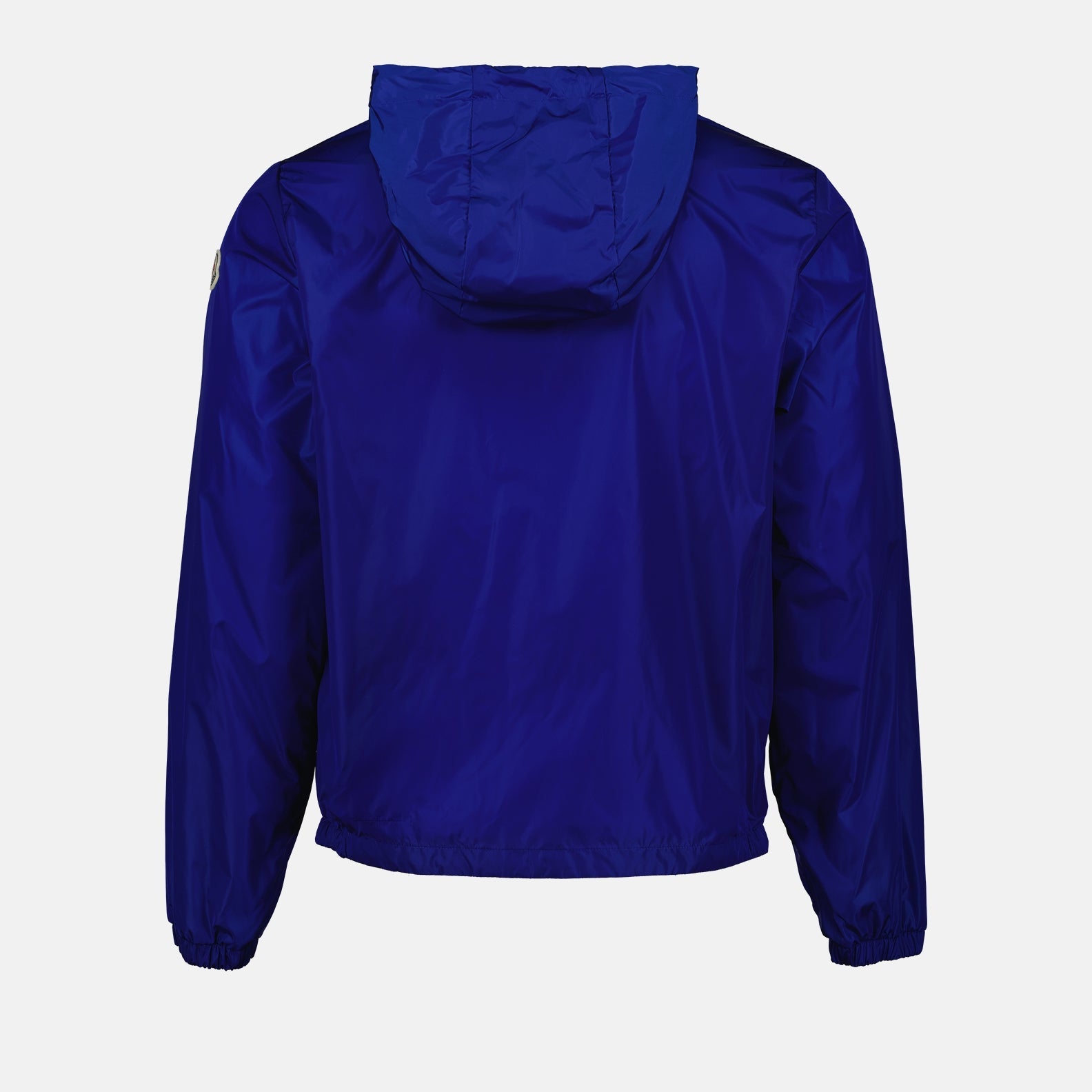 【新品】MONCLER ロゴパッチ ドローコード ナイロンジャケット ロゴパッチ付きブルーナイロンジャケット - Moncler - 男性 | WE IN STYLE