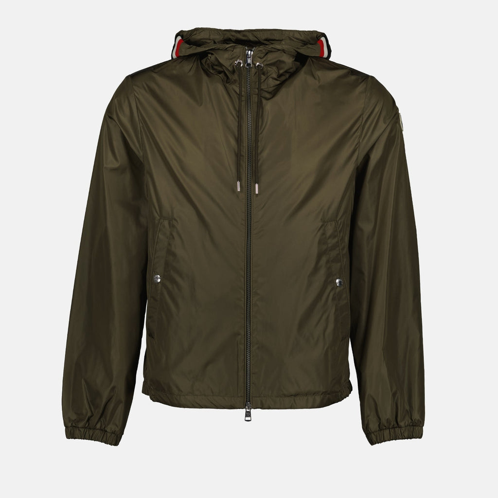 Nylon jacket, Moncler outerwear, Tricolor detail, Men's fashion, Stylish jacket