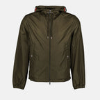 Nylon jacket, Moncler outerwear, Tricolor detail, Men's fashion, Stylish jacket