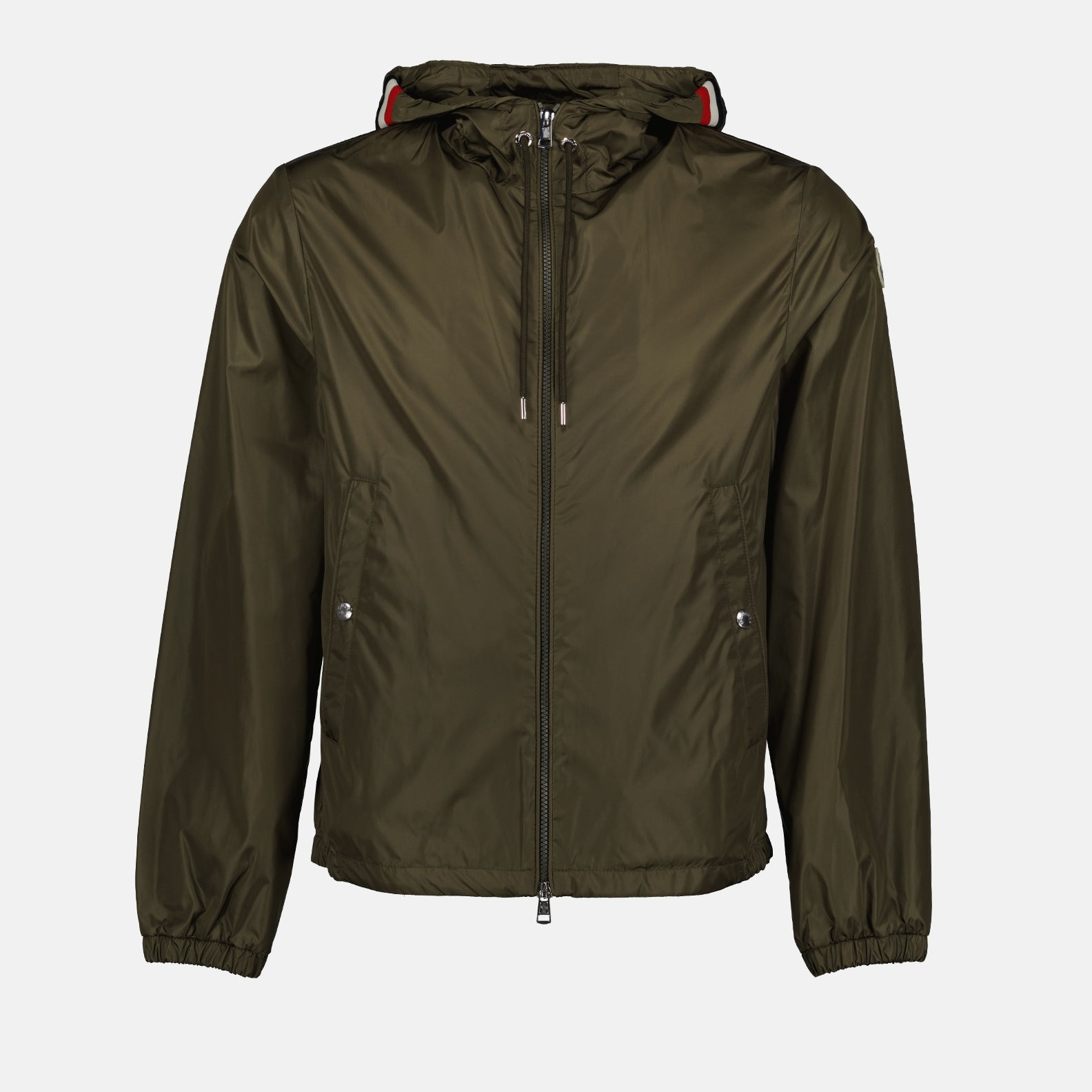 Nylon jacket, Moncler outerwear, Tricolor detail, Men's fashion, Stylish jacket