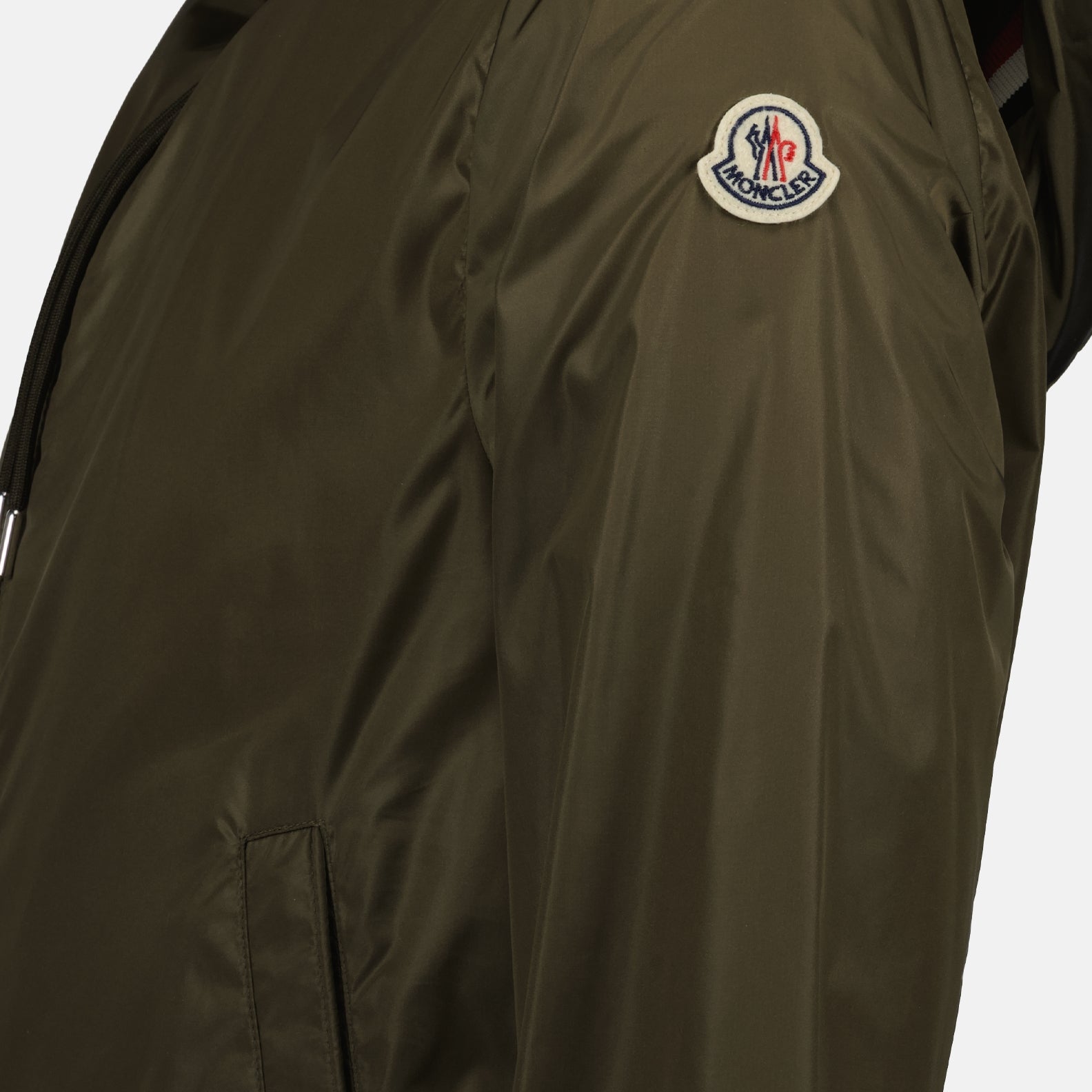Nylon jacket, Moncler outerwear, Tricolor detail, Men's fashion, Stylish jacket