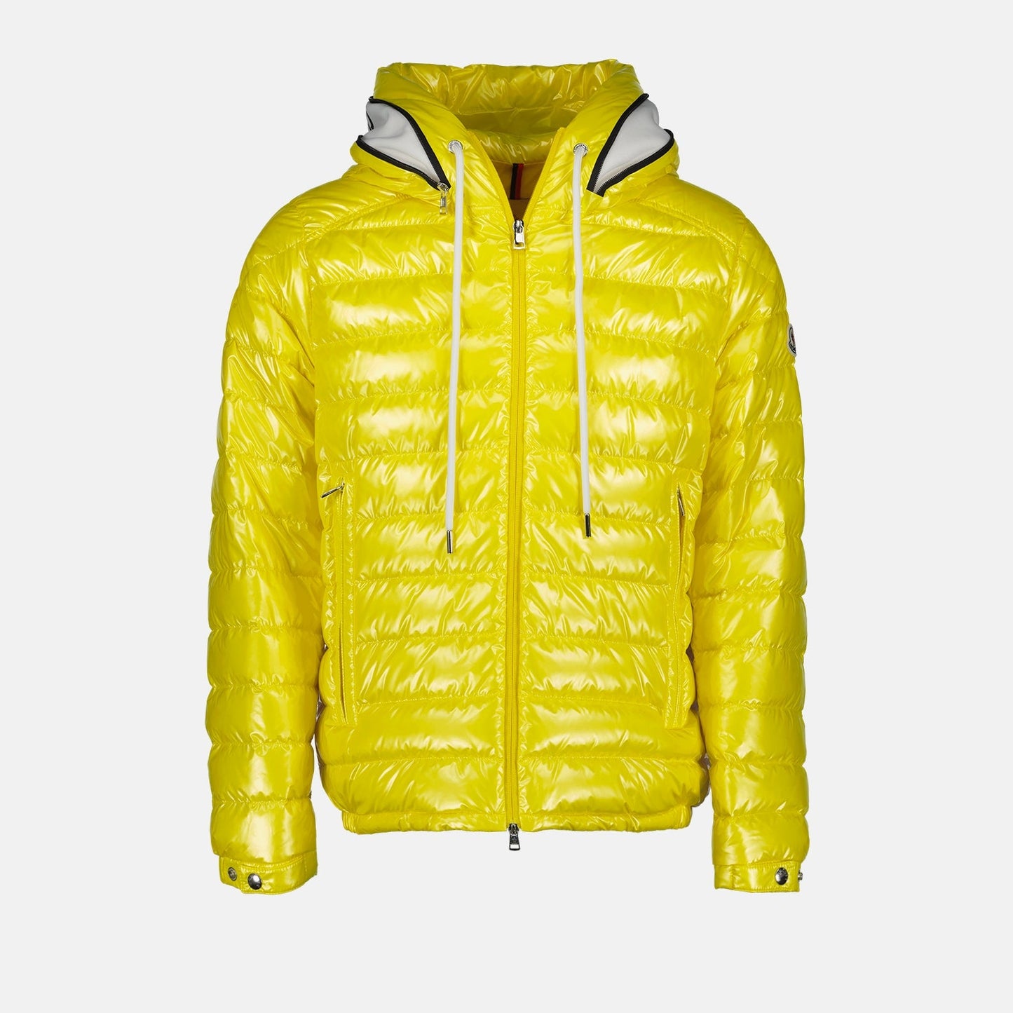 Quilted jacket, Moncler, luxury menswear, yellow jacket, high-end fashion