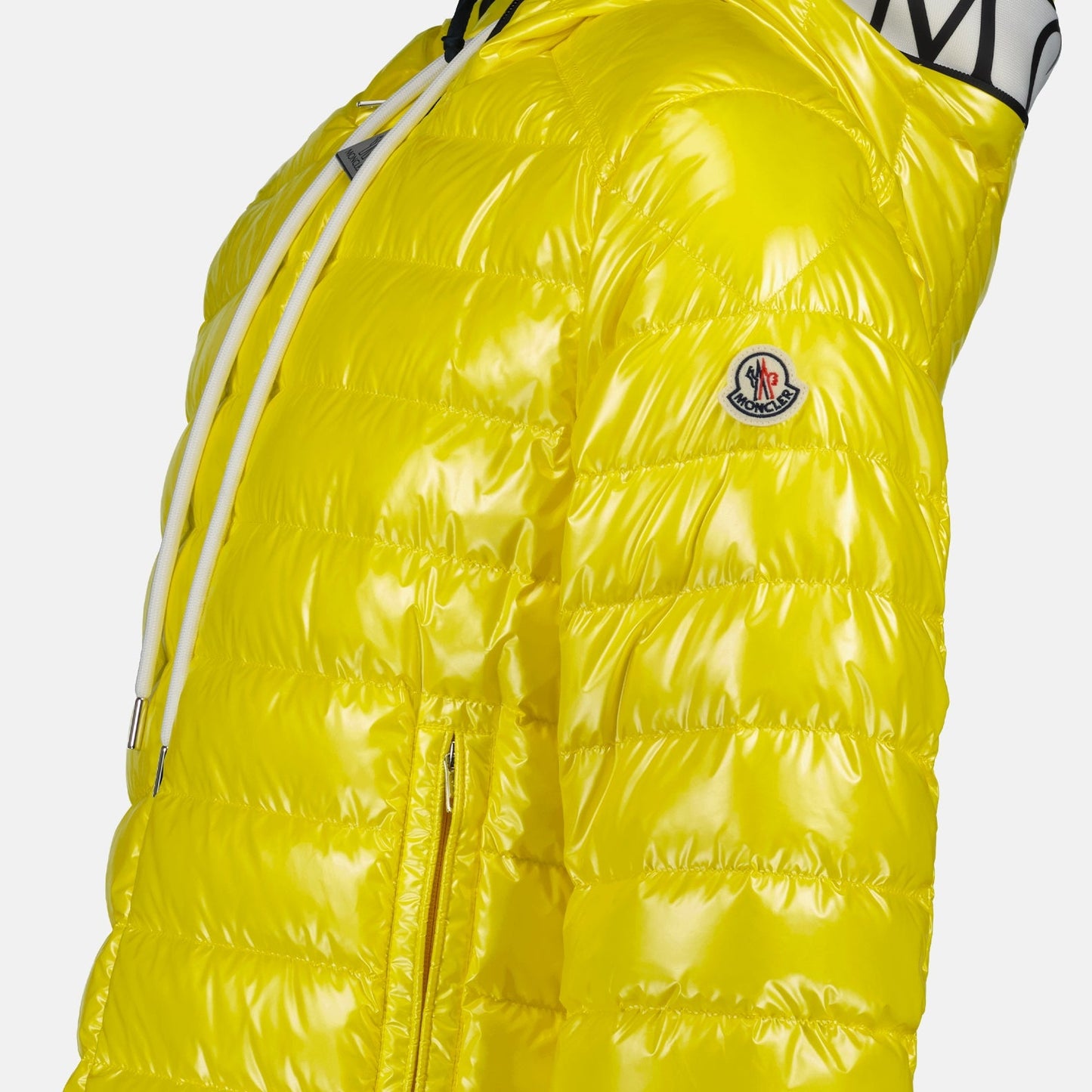 Quilted jacket, Moncler, luxury menswear, yellow jacket, high-end fashion