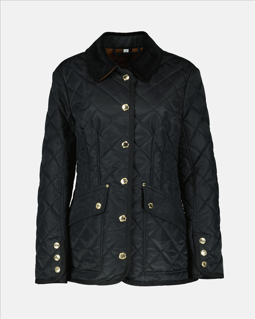 Burberry Women's Jacket, Quilted Jacket, Black Outerwear, Luxury Fashion, High-end Women's Clothing