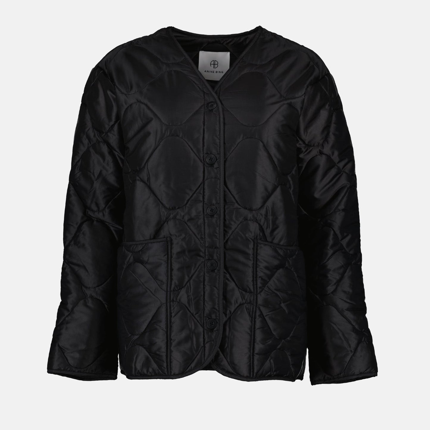 Anine Bing, Quilted Jacket, Luxury Women's Jacket, Black Jacket, Designer Jacket