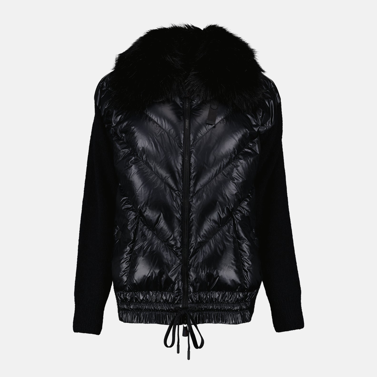 Moncler Grenoble, quilted jacket, luxury women's outerwear, fur collar jacket, designer jacket