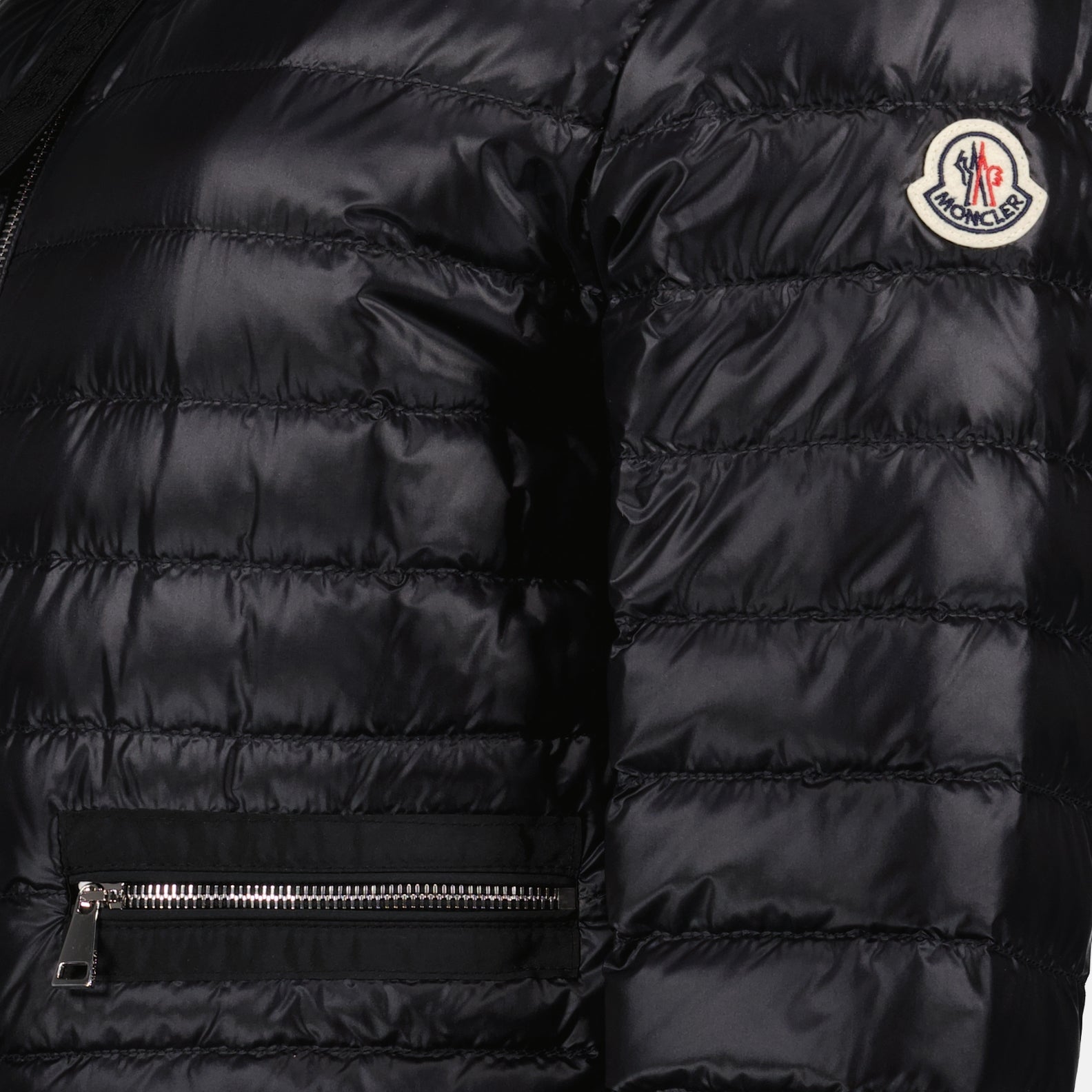 Moncler, luxury jacket, women's fashion, black jacket, stylish outerwear