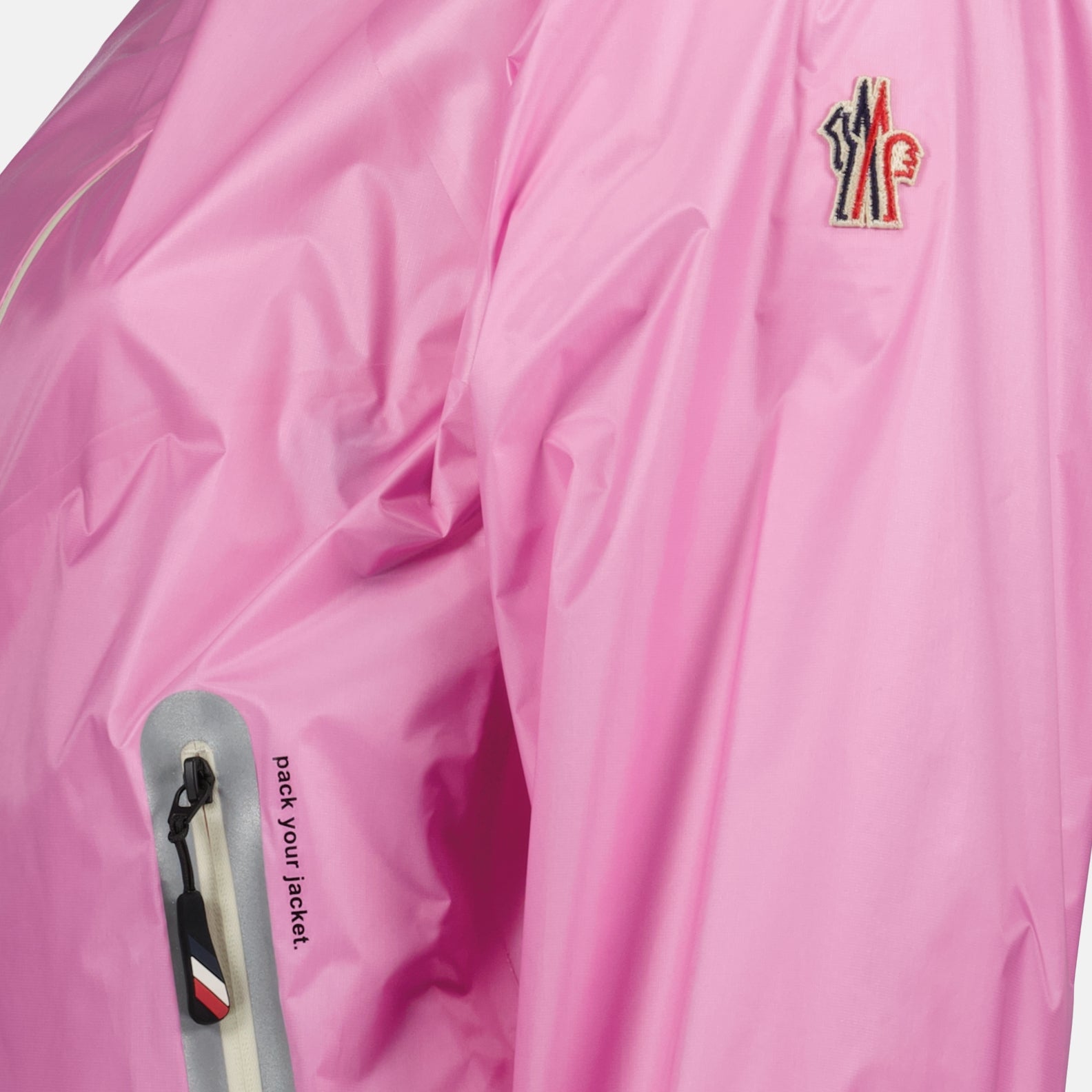 Moncler Grenoble, Women's luxury jacket, Pink Crozat jacket, High-end fashion, Elegant women's outerwear