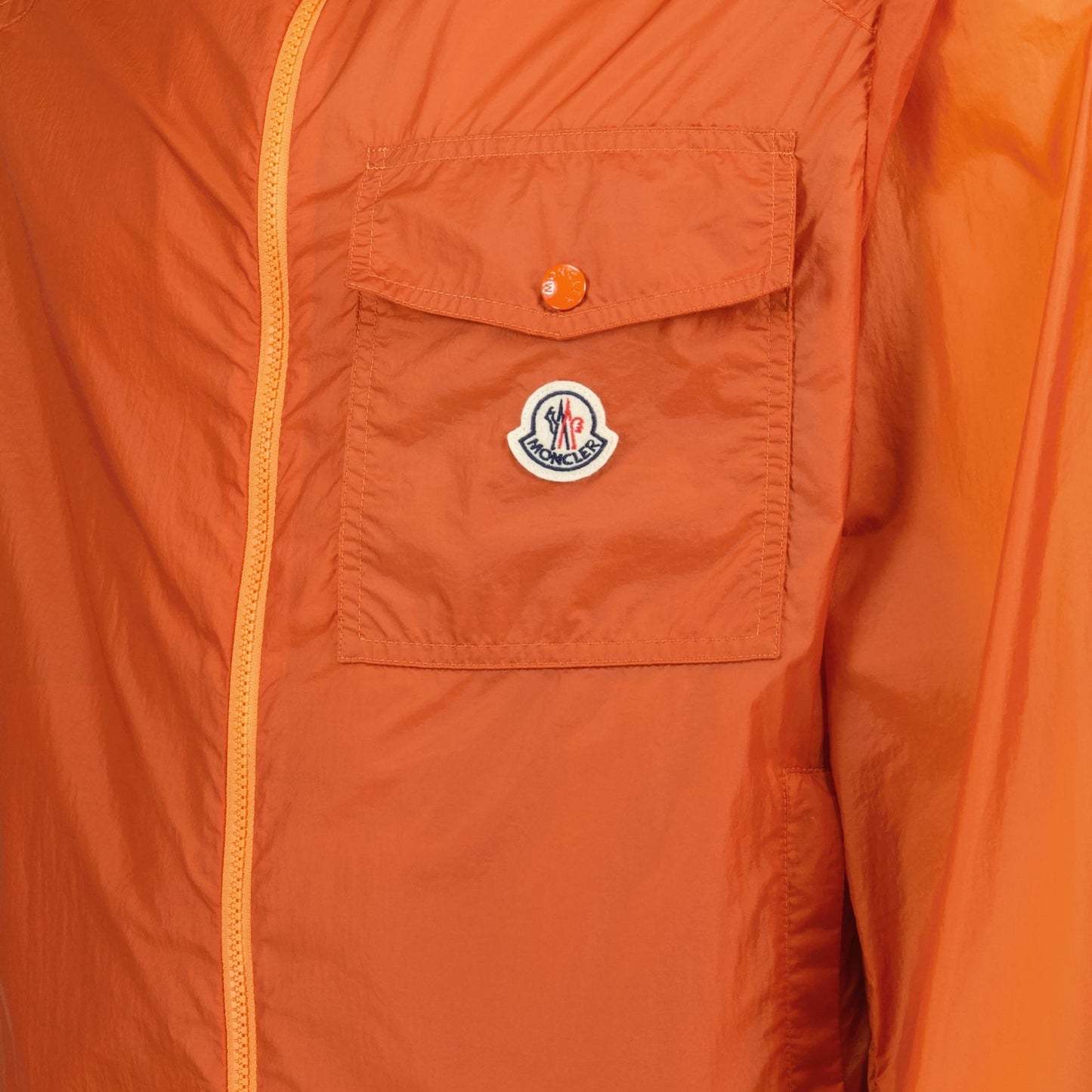 Moncler, Samakar jacket, luxury menswear, orange jacket, premium outerwear