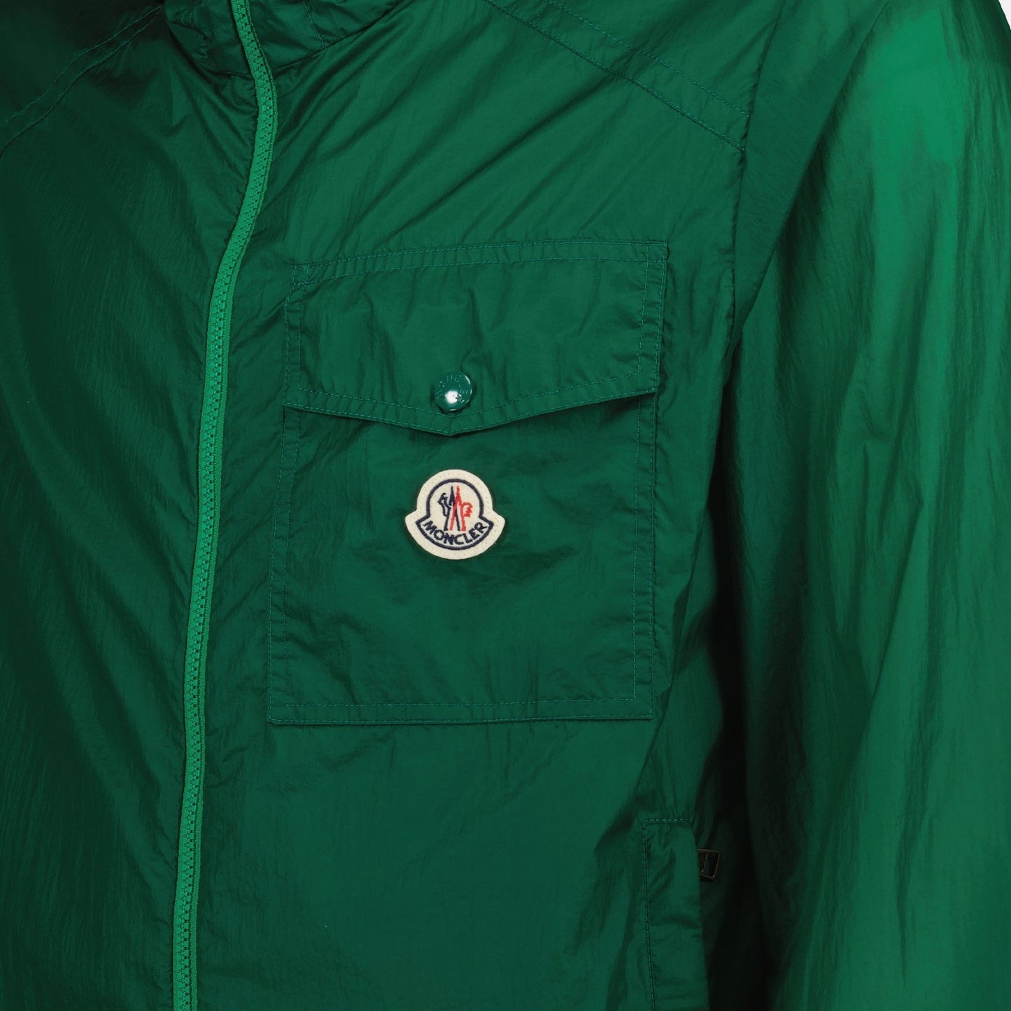 Moncler, Samakar Green Jacket, luxury men's fashion, high-end outerwear, designer jackets