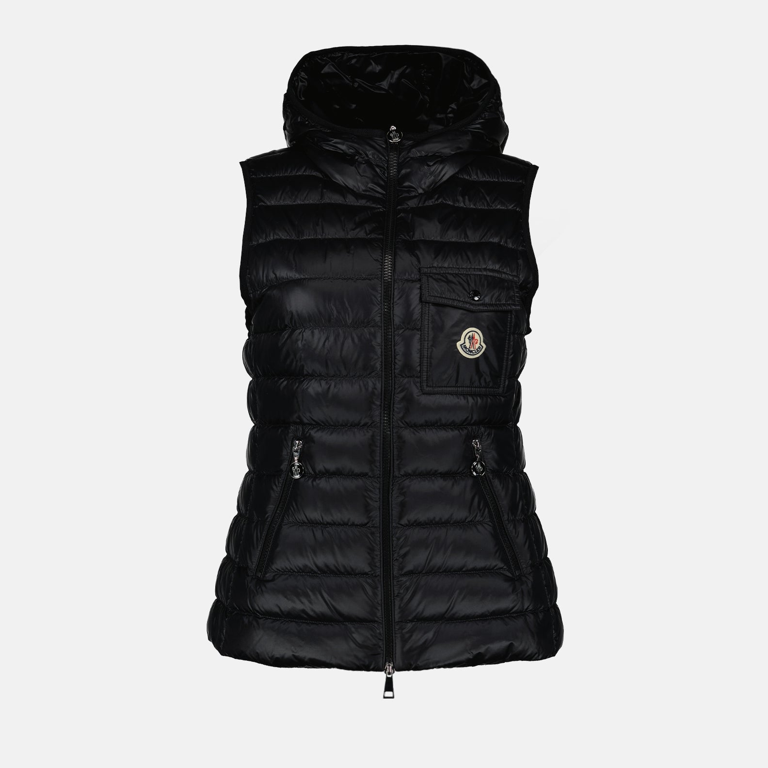 Moncler, Glygos Vest, Black Sleeveless Vest, Luxury Fashion, Women's Designer Vest