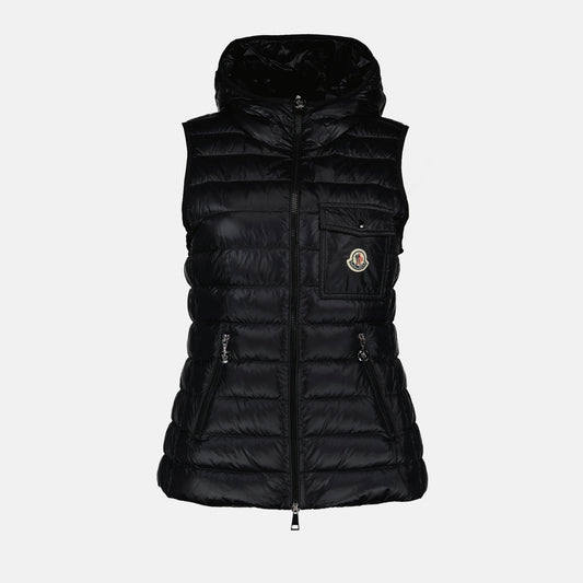 Moncler, Glygos Vest, Black Sleeveless Vest, Luxury Fashion, Women's Designer Vest