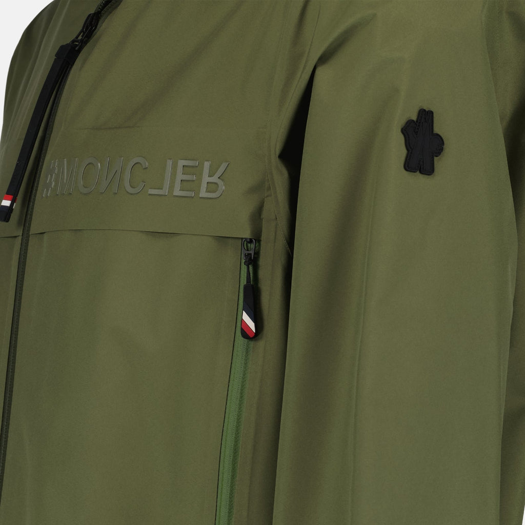 Moncler Grenoble, khaki green jacket, luxury outerwear, men's fashion, high-end jacket