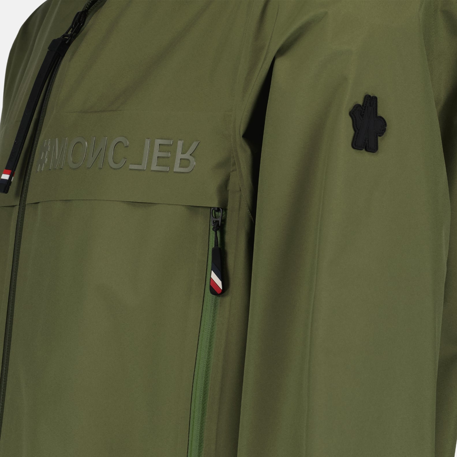 Moncler Grenoble, khaki green jacket, luxury outerwear, men's fashion, high-end jacket