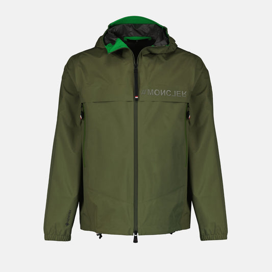 Moncler Grenoble, khaki green jacket, luxury outerwear, men's fashion, high-end jacket