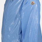 Moncler jacket, luxury women’s wear, blue jacket, designer clothing, women’s fashion